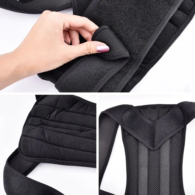 Adjustable Black Back Posture Corrector Corset Back Brace Waist Lumbar Support Back Belt Unisex Straight Corrector XS-5XL