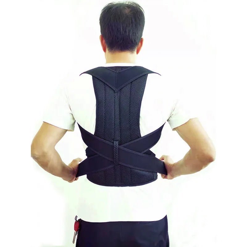 Adjustable Black Back Posture Corrector Corset Back Brace Waist Lumbar Support Back Belt Unisex Straight Corrector XS-5XL
